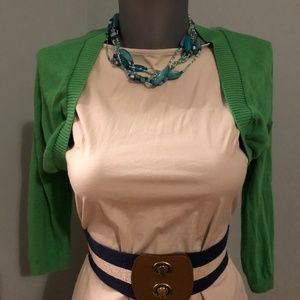 Green Shoulder Sweater  (Reserved for Kay)
